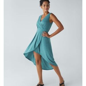HALARA Aqua Sleeveless High Low Dress